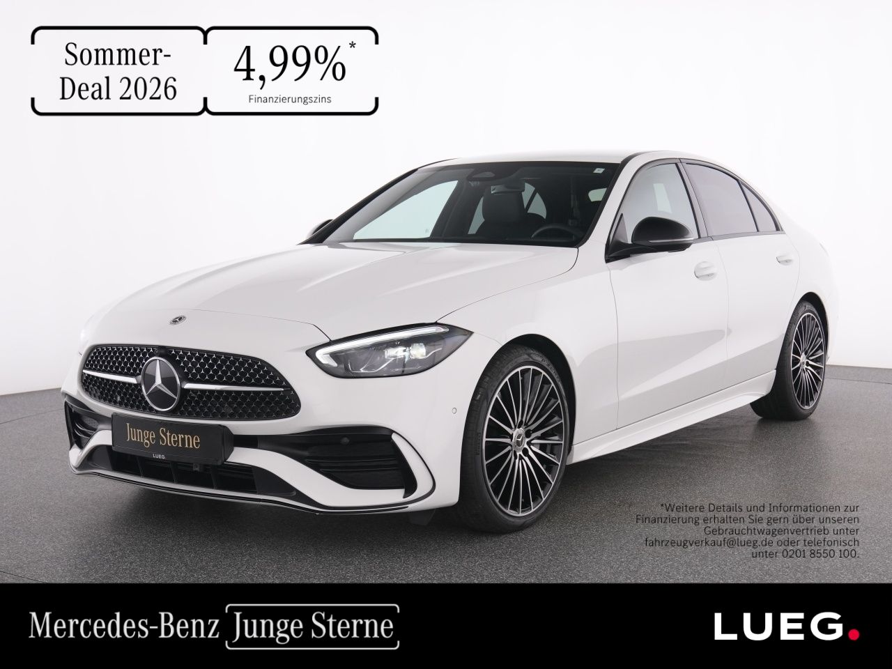 Mercedes-Benz C 200 d AMG+AHK+19''+LED+Night+Kam+Totw+Mem+Soun