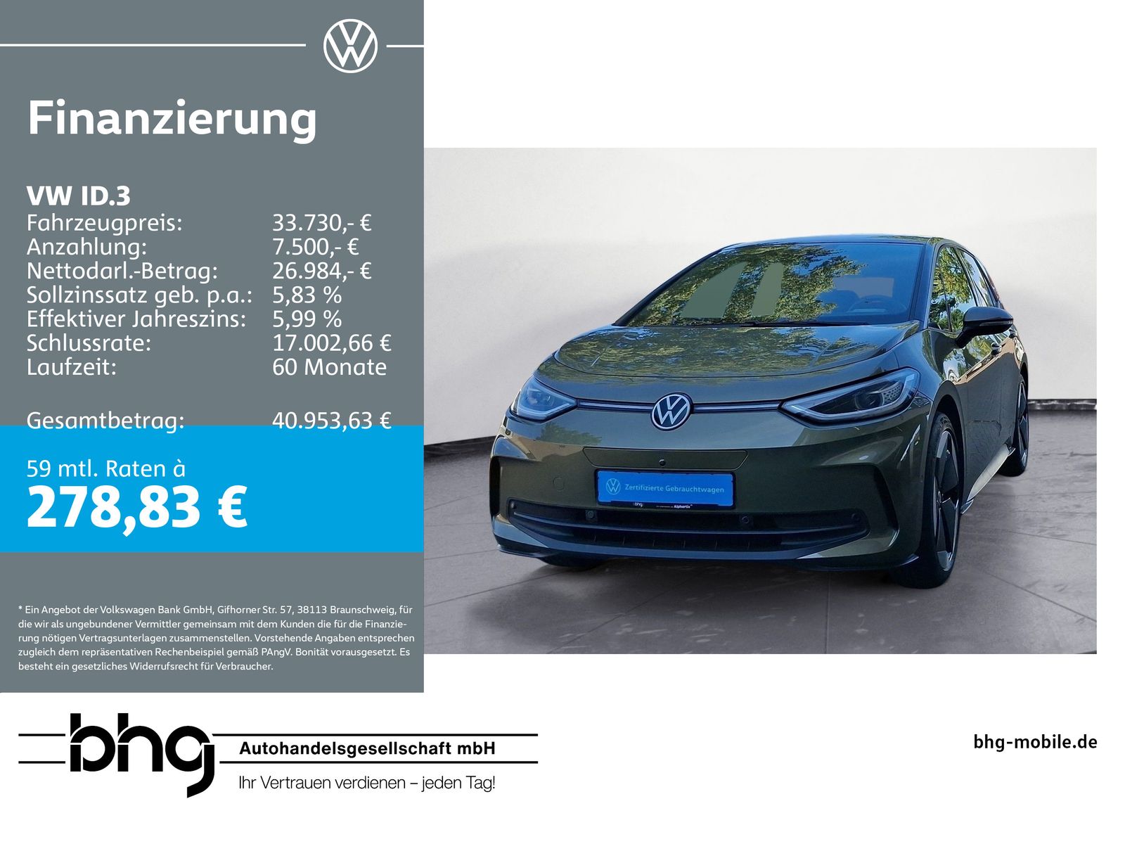 VW ID.3 Pro S 4-SITZER #HEAD-UP #20` #ACC #KEYLESS 