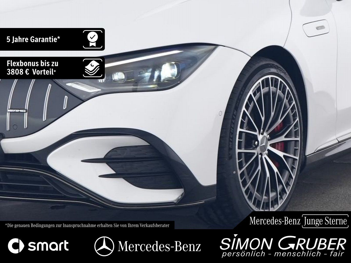 Fahrzeugabbildung Mercedes-Benz EQE 43 4M AMG Night Hyper Pano Carbon Nappa TV