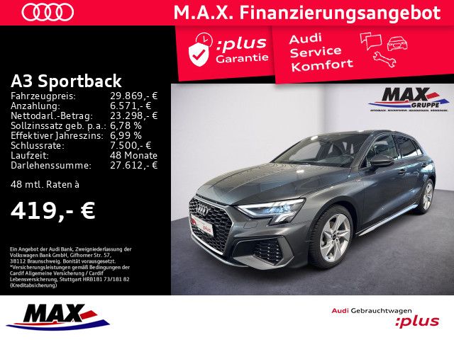 A3 Sportback 30 TFSI S LINE LED+NAVI+KAMERA+VCP+