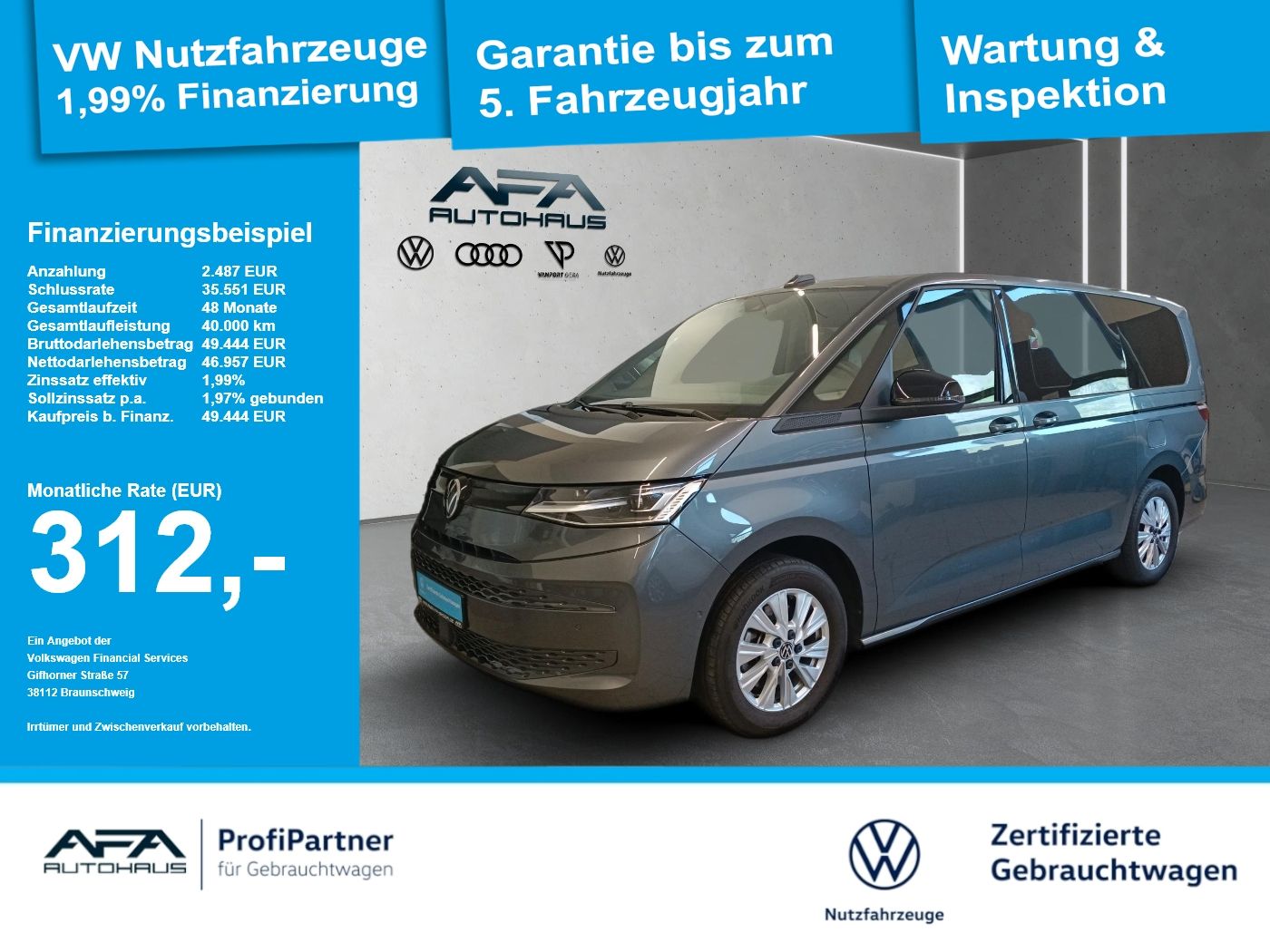 Volkswagen T7 Multivan 2.0 TSI lang DSG AHK*Navi*Pano*RFK
