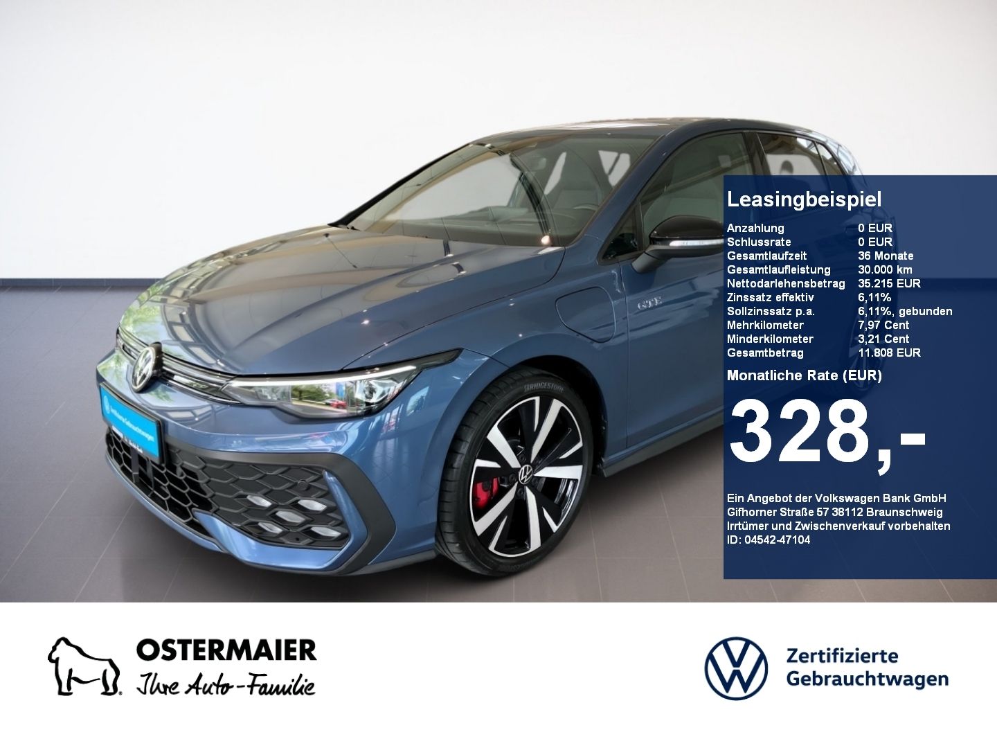 Volkswagen Golf VIII GTE BLACK STYLE 1.5eTSI 272PS DSG HYBR