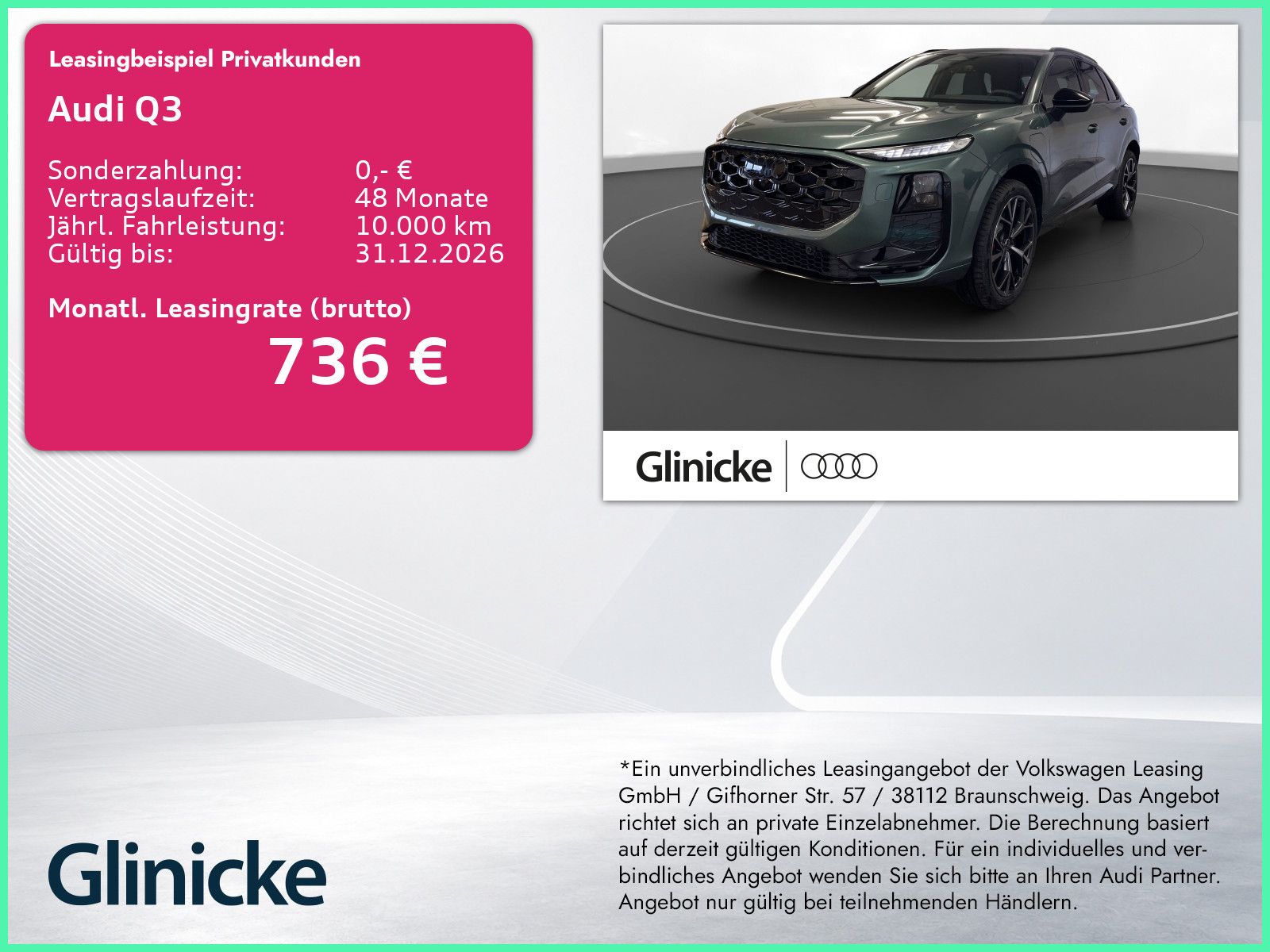 Audi Q3 e-hybrid S tronic Pano Matrix LM 20" Sonos He