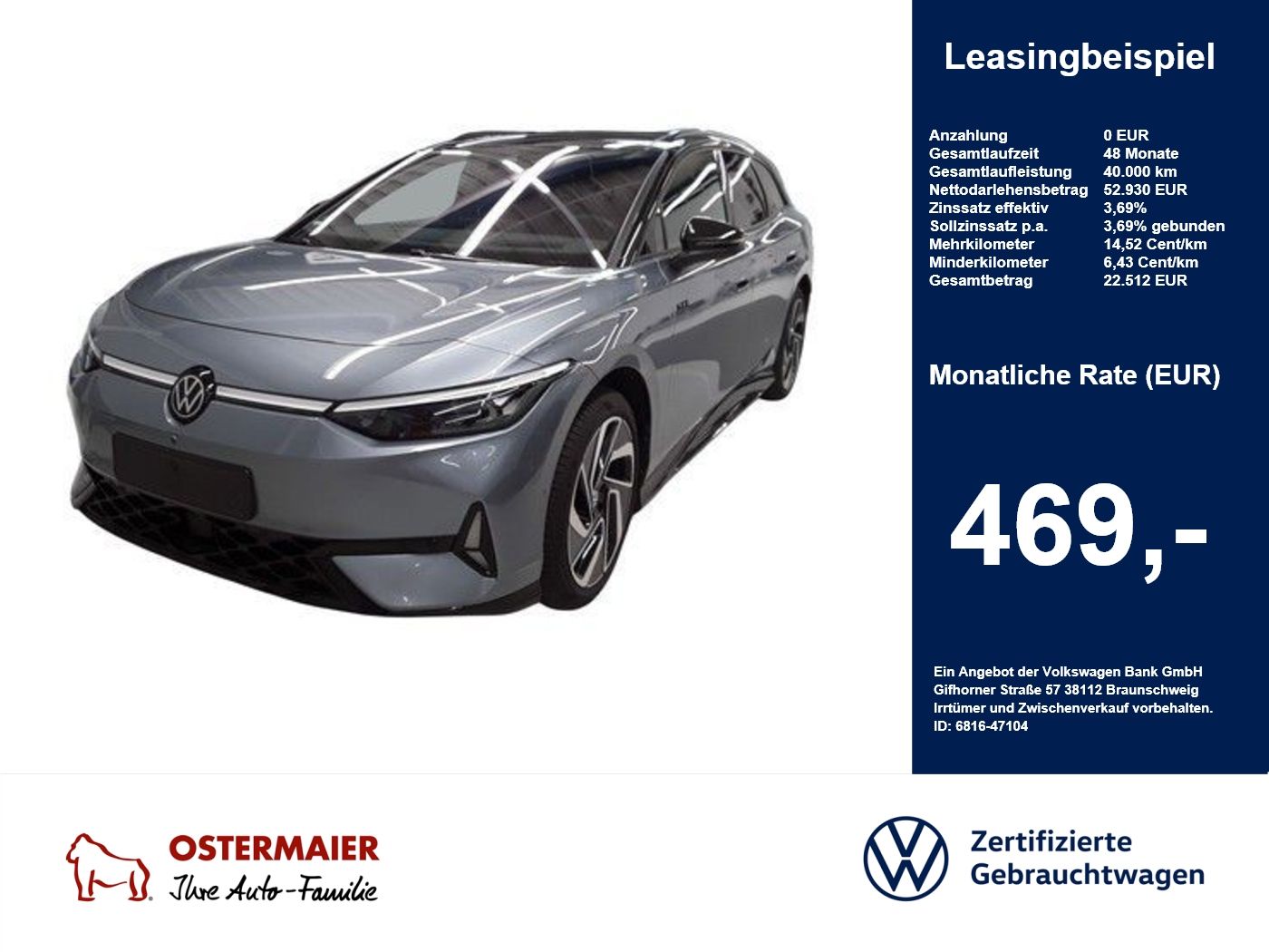 Volkswagen ID.7 Tourer GTX 340PS 81T ACC.5J-G.WÄRMEPUMPE.AH foto 1