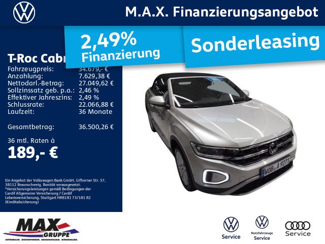 T-Roc Cabriolet 1.5 TSI DSG STYLE NAV+STANDH+AHK