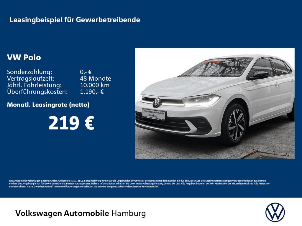 Volkswagen Polo Life 1,0 l TSI OPF 70 kW (95 PS) 5- Gang