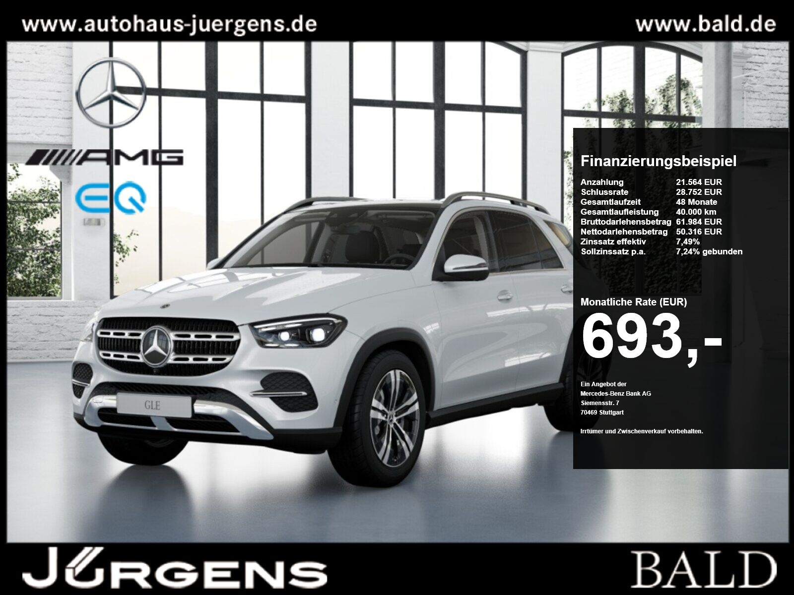 Mercedes GLE 580 2025, 4.0 benzīns, Automāts, SUV/Apvidus, Balts — Latvijā