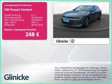 Volkswagen Leasingangebot: Volkswagen Passat Variant 1.5 eTSI AHK Matrix Area View DSG