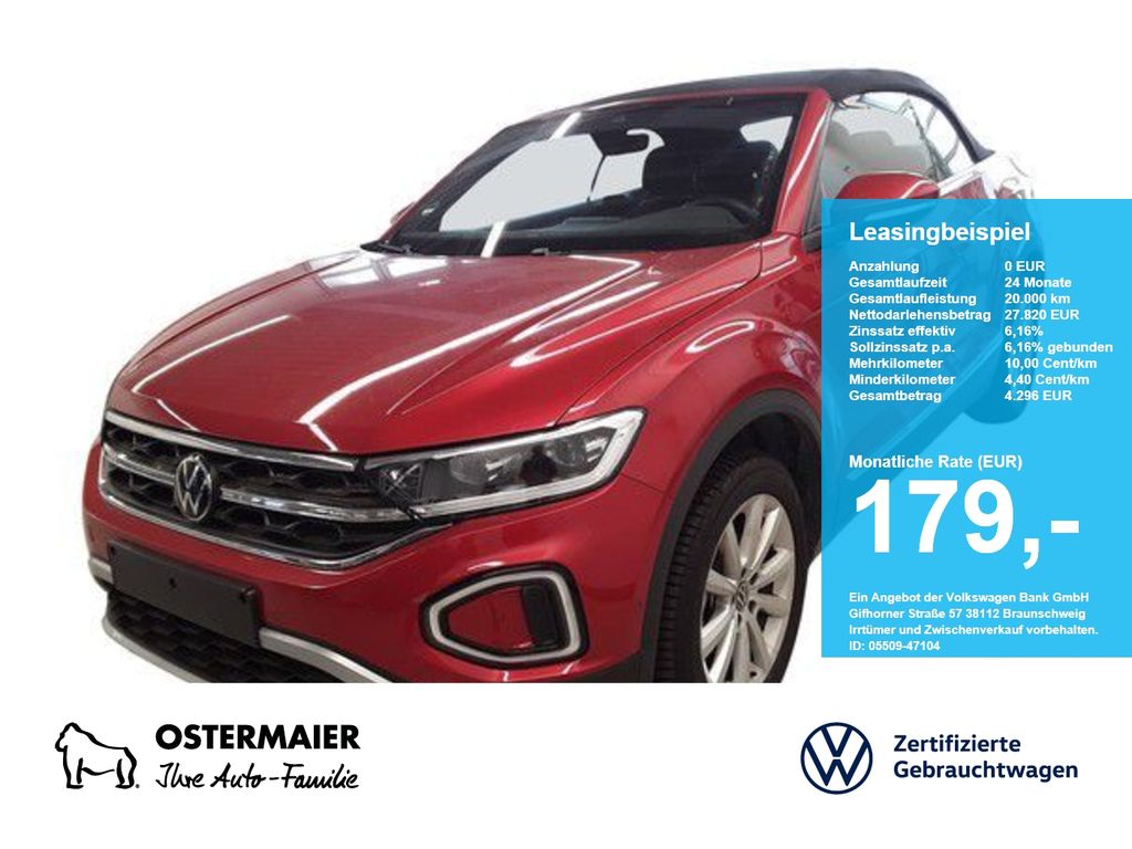 Volkswagen T-Roc Cabriolet STYLE 1.5TSI 150PS DSG ACC.5J-G.