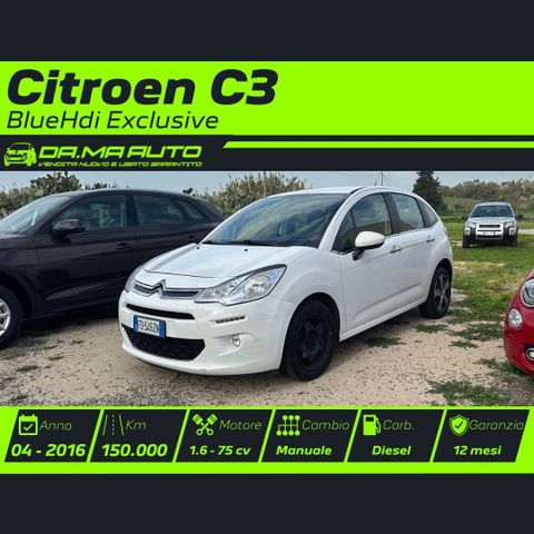 Citroën Citroen C3 BlueHDi 75 Exclusive Anno 2016