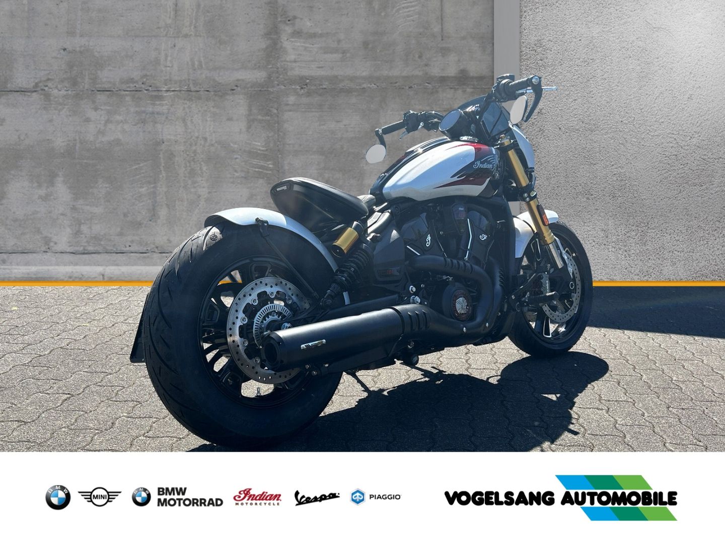 Fahrzeugabbildung Indian Scout 101 / Heckumbau / Klappenauspuffanlage /