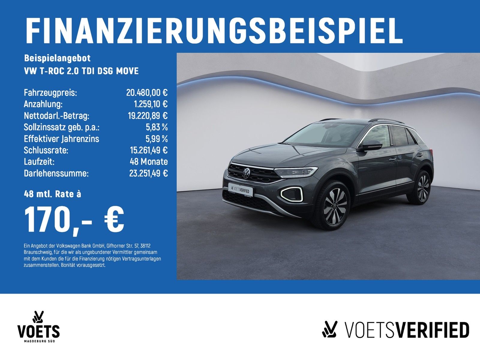 Volkswagen T-ROC 2.0 TDI DSG MOVE LED-PLUS+AHK+NAVI+KAMERA+