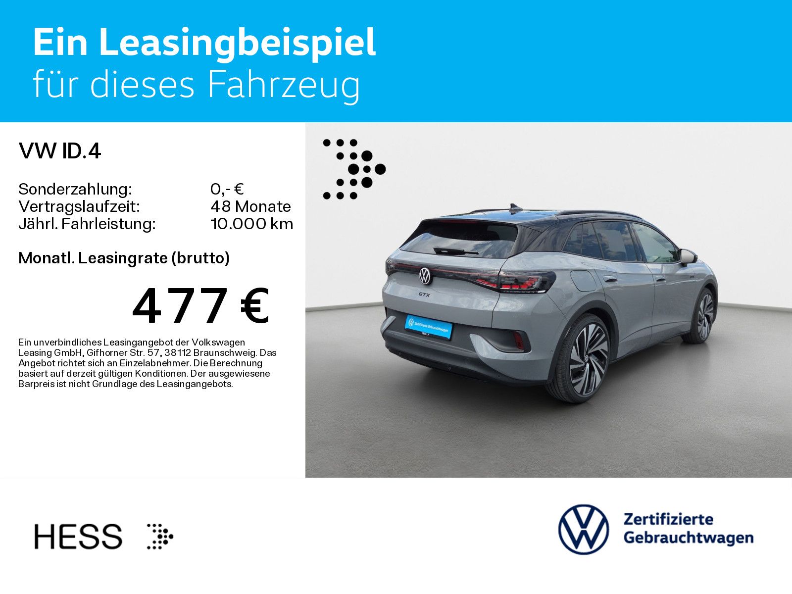 Volkswagen ID.4 GTX 4M*WÄRMEPUMPE*HUD*IQ.LIGHT*AHK*KAMERA*P imagem 3