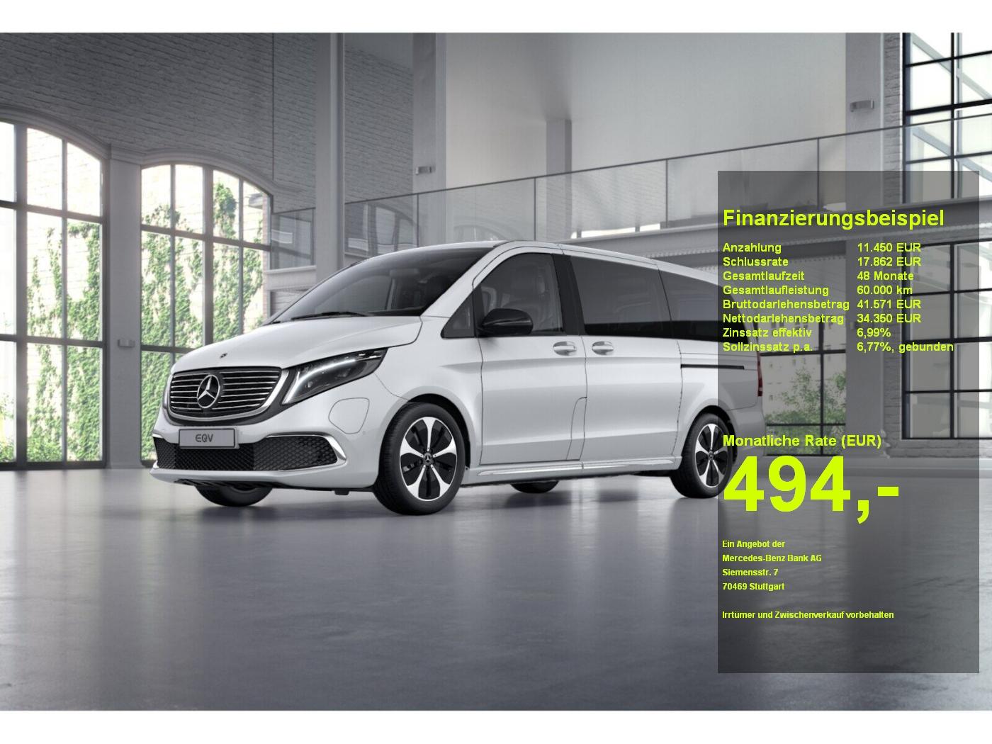 Mercedes-Benz EQV 300 Lang AIRMATIC+Burmester+Pano+360°Kamera