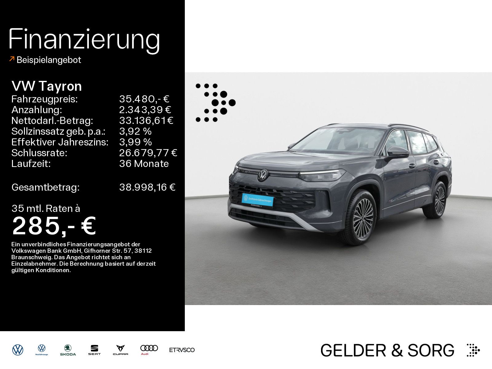 Volkswagen Tayron Life 1.5 eTSI AHK*LED*H&K*HuD*RFK*Digital