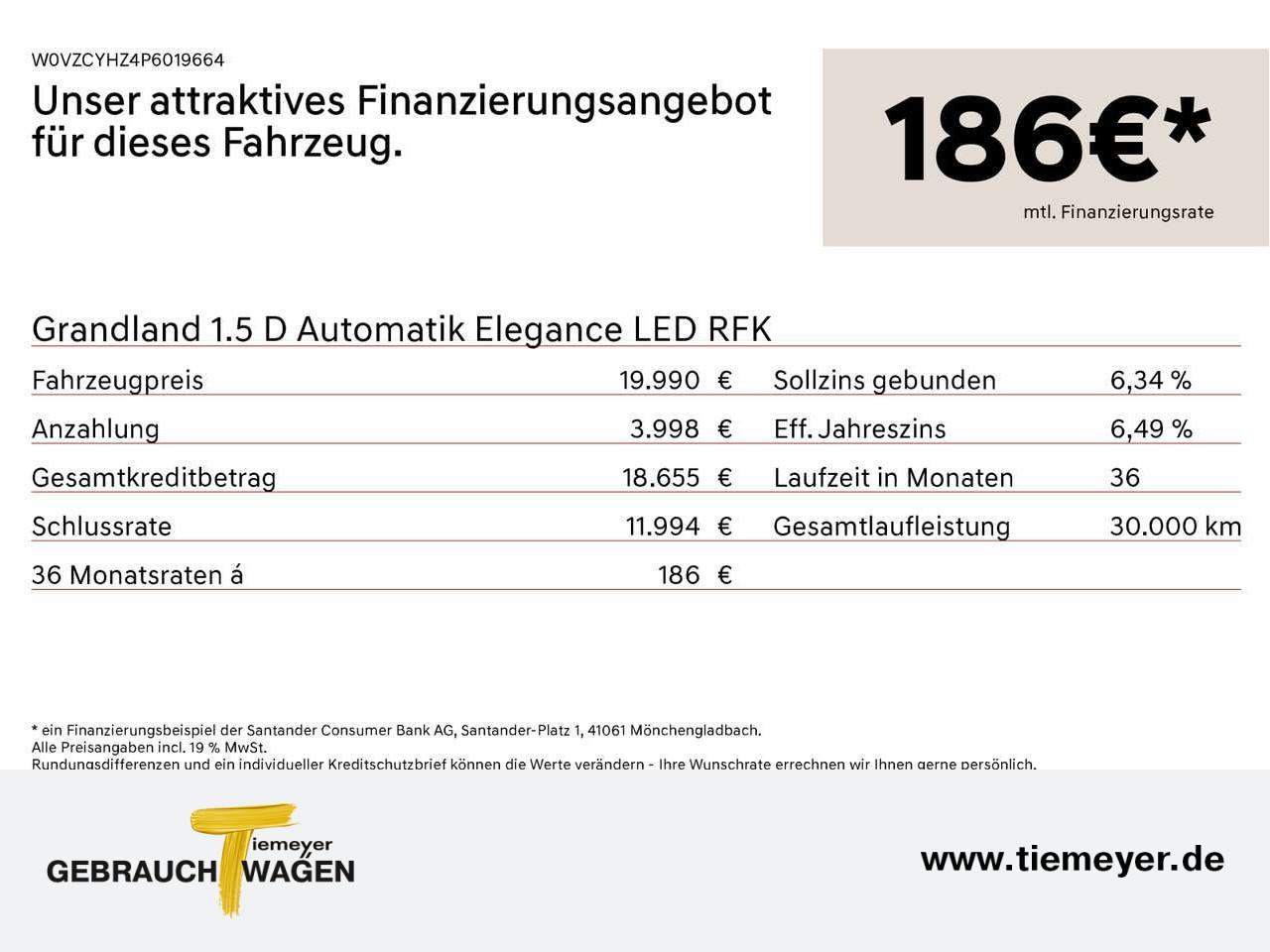 Opel Grandland 1.5 D Automatik Elegance LED RFK