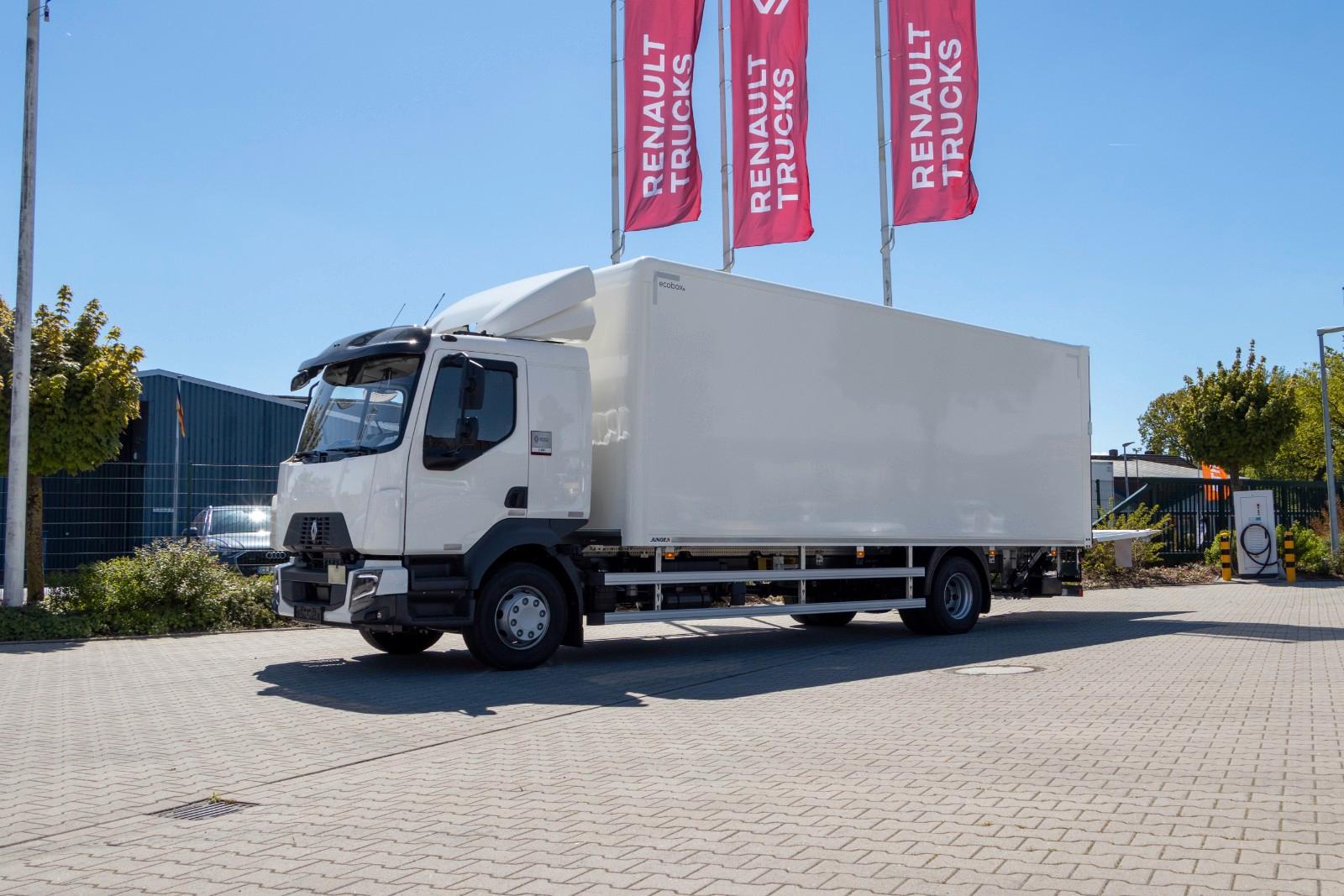 Renault D16 280 Koffer - Dhollandia Ladebordwand