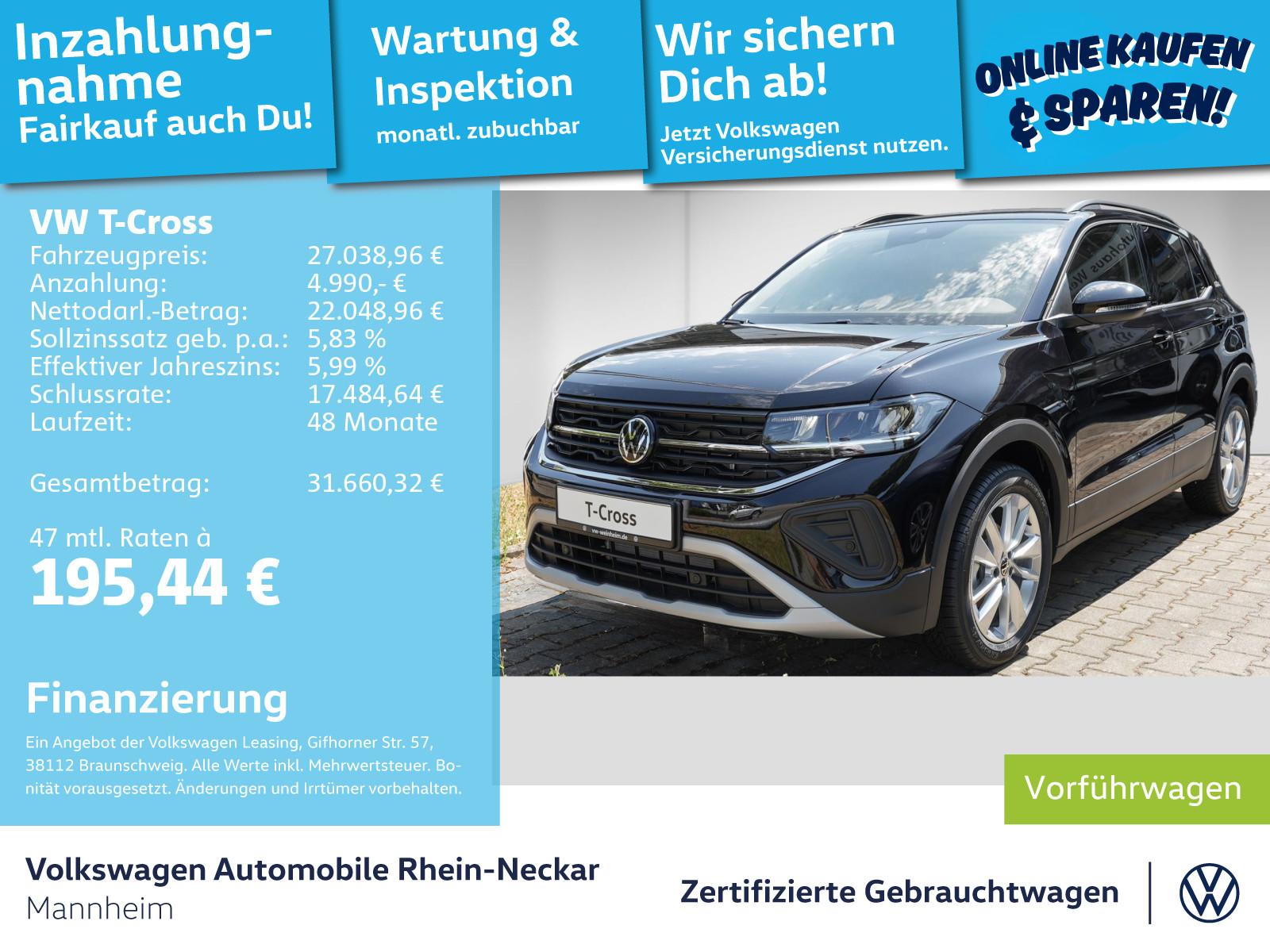 Volkswagen T-Cross 1.0 TSI Goal Rückfahrkamera Navi uvm