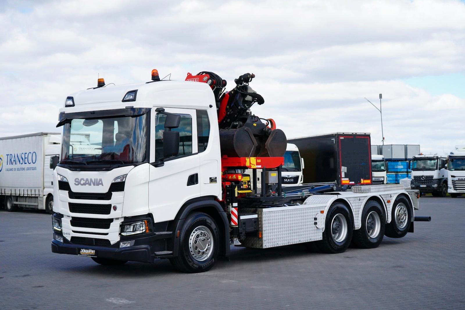 Scania G 410 / E 6 / 8 X 4 / HDS + HAKOWIEC / TRIDEM /