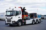 Scania G 410 / E 6 / 8 X 4 / HDS + HAKOWIEC / TRIDEM / - Scania Autotransporter