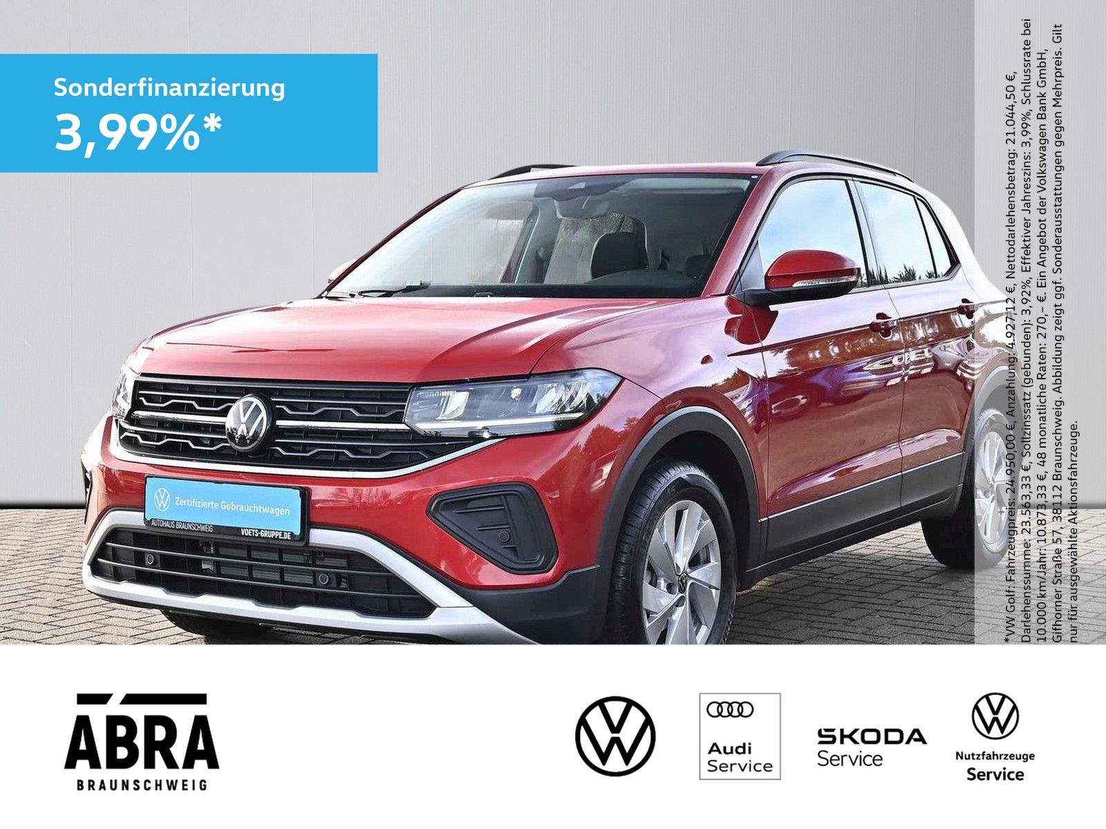 Volkswagen T-Cross 1.0 TSI Life LED+NAVI+LANE+ACC+PDC+APP