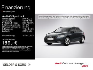Audi Leasingangebot: Audi A3 Sportback 30 TDI Stand*Navi*Sound*Virtual