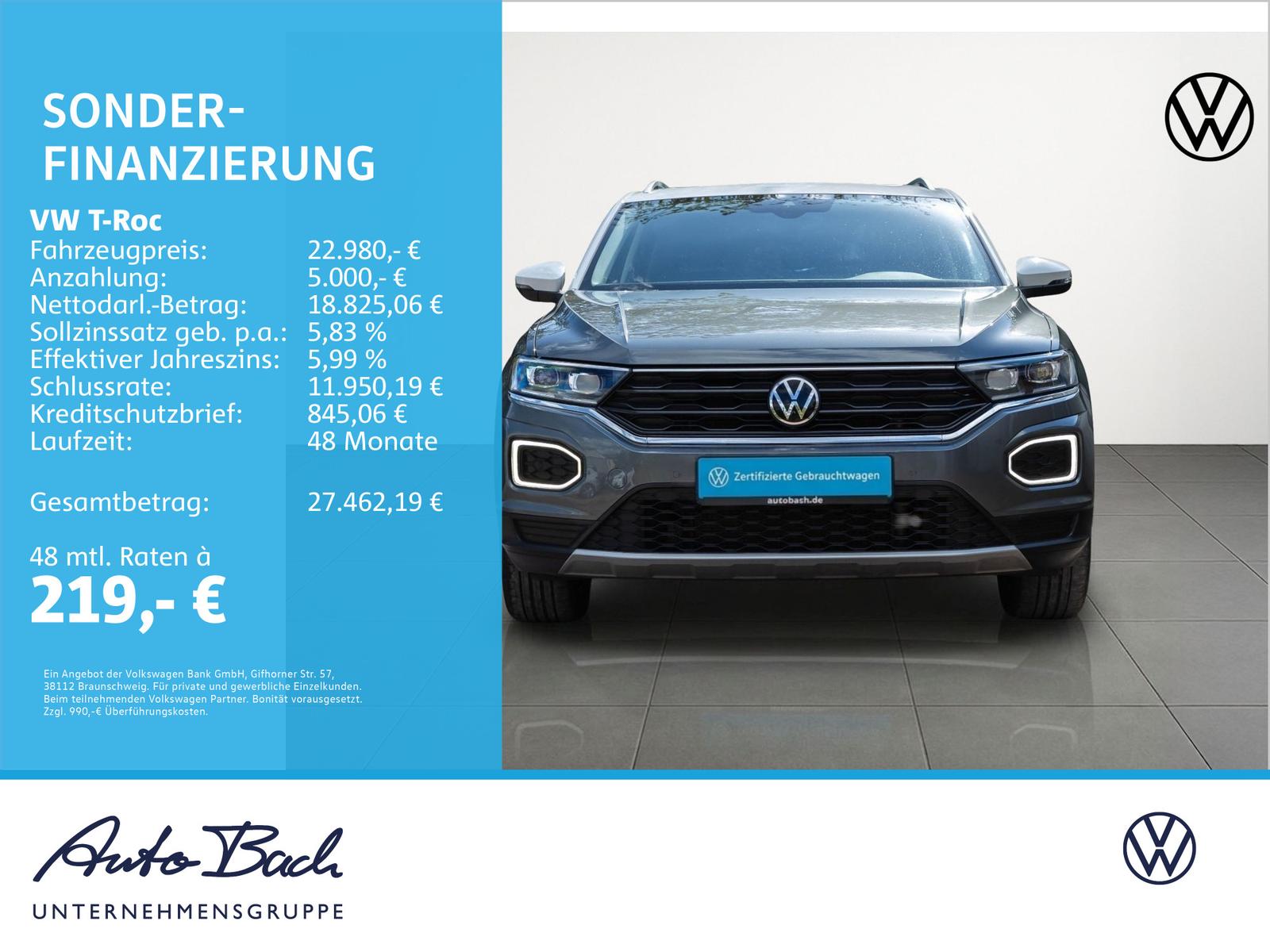 Volkswagen T-Roc 1.5 TSI DSG Style LED AHK ACC Standhzg, миниатюра 2