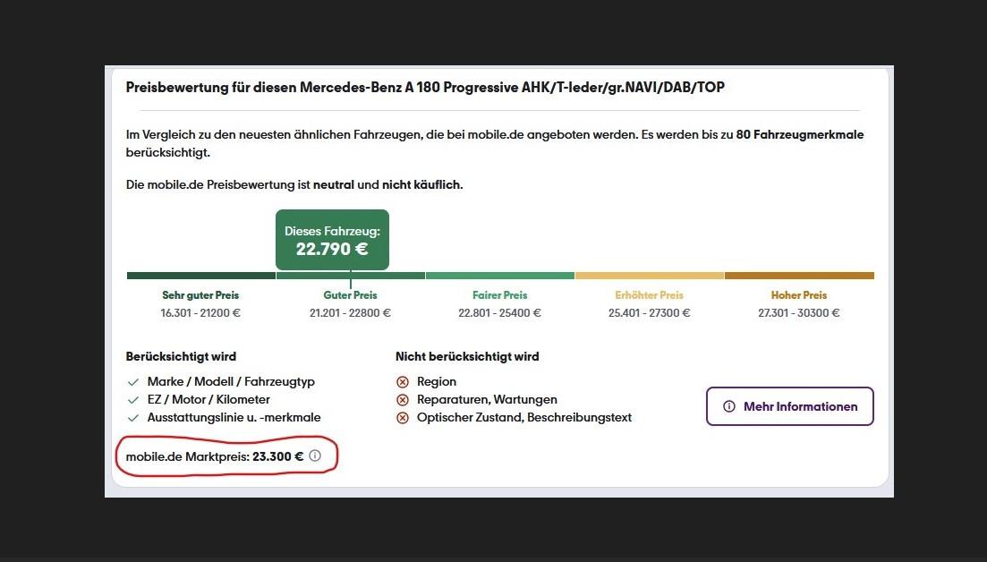 Mercedes-Benz A 180 Progressive AHK/T-leder/gr.NAVI/DAB/TOP