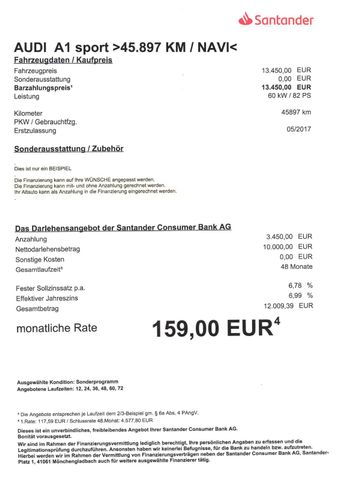 Fahrzeugabbildung Audi A1 sport>45.897KM/LEDLicht/Navi/SItzheizung/PDC
