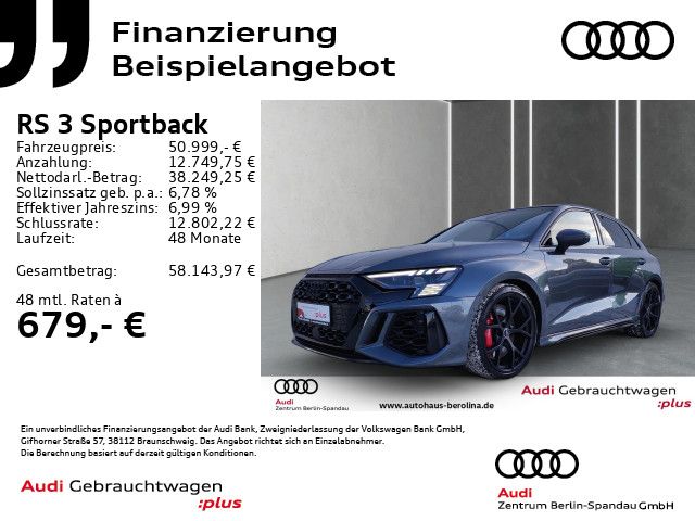 Vorschaubild: AUDI RS3 Sportback *PANO*MATRIX*B&O*RS-AGA*NAV+*ACC* (Fahrzeug-Nr. A06624)