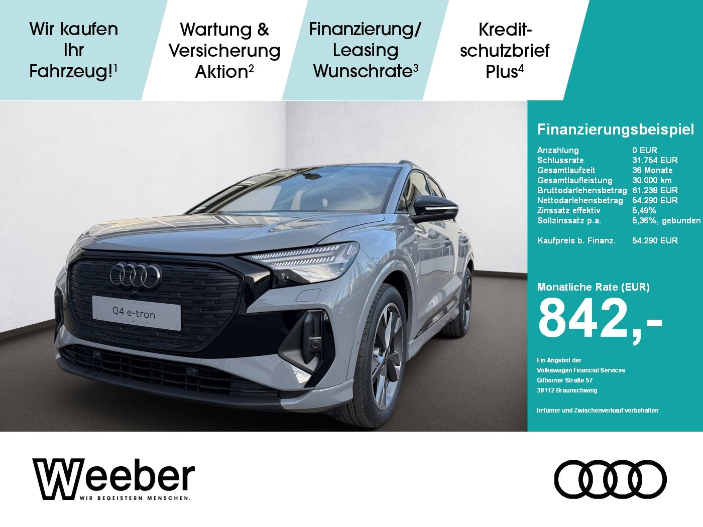 Audi Q4 40 e-tron 150KW HeadUp AHK Navi LED Kamera