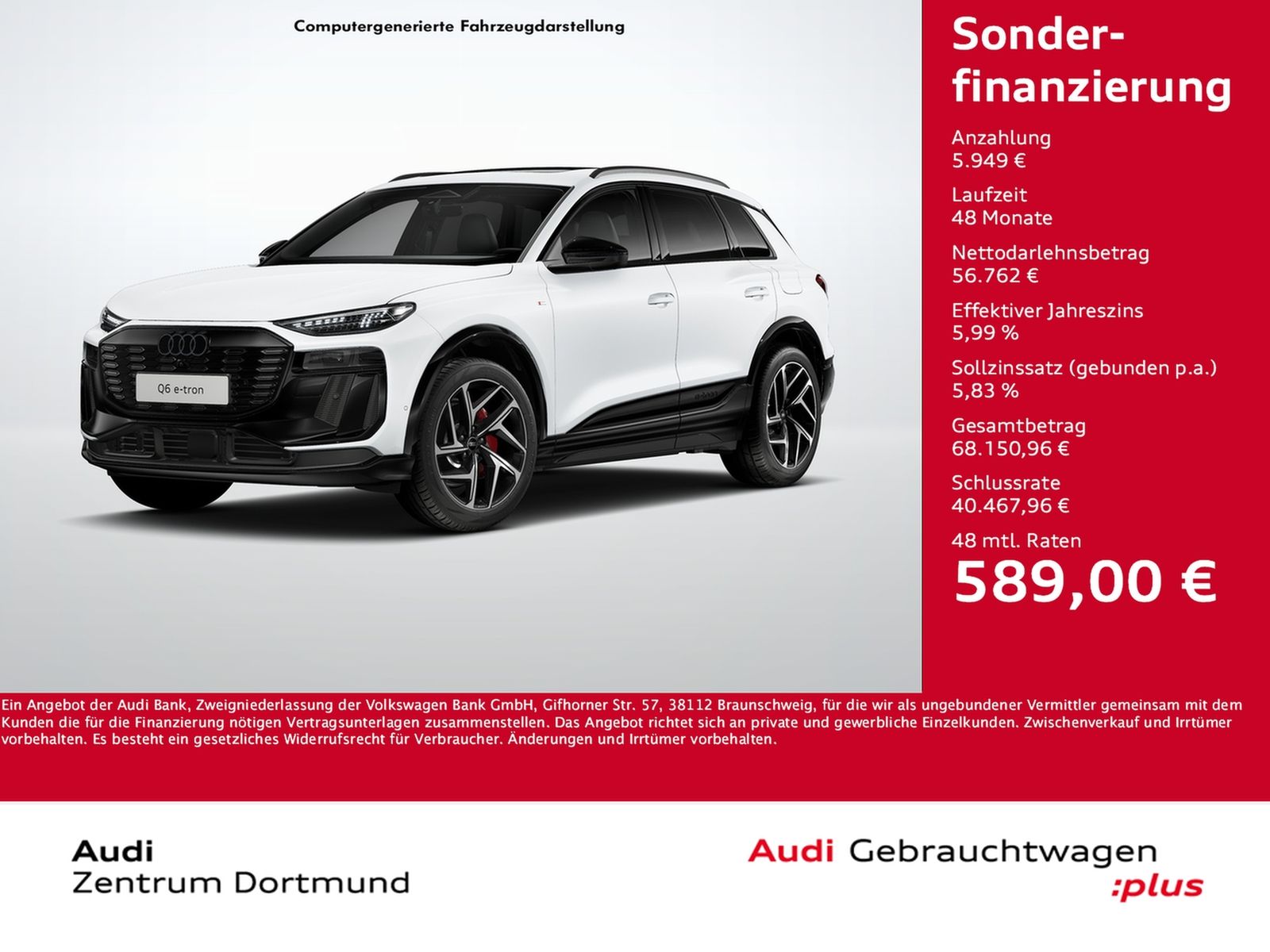Audi Q6 e-tron performance S LINE BUSINESS PANO AHK imagem 2