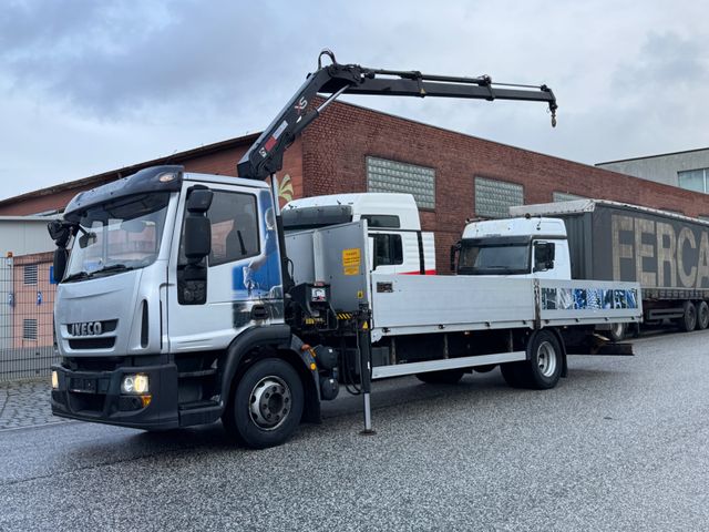 Iveco M 142 pritche mit kran Hiab 077 B-2 DUO