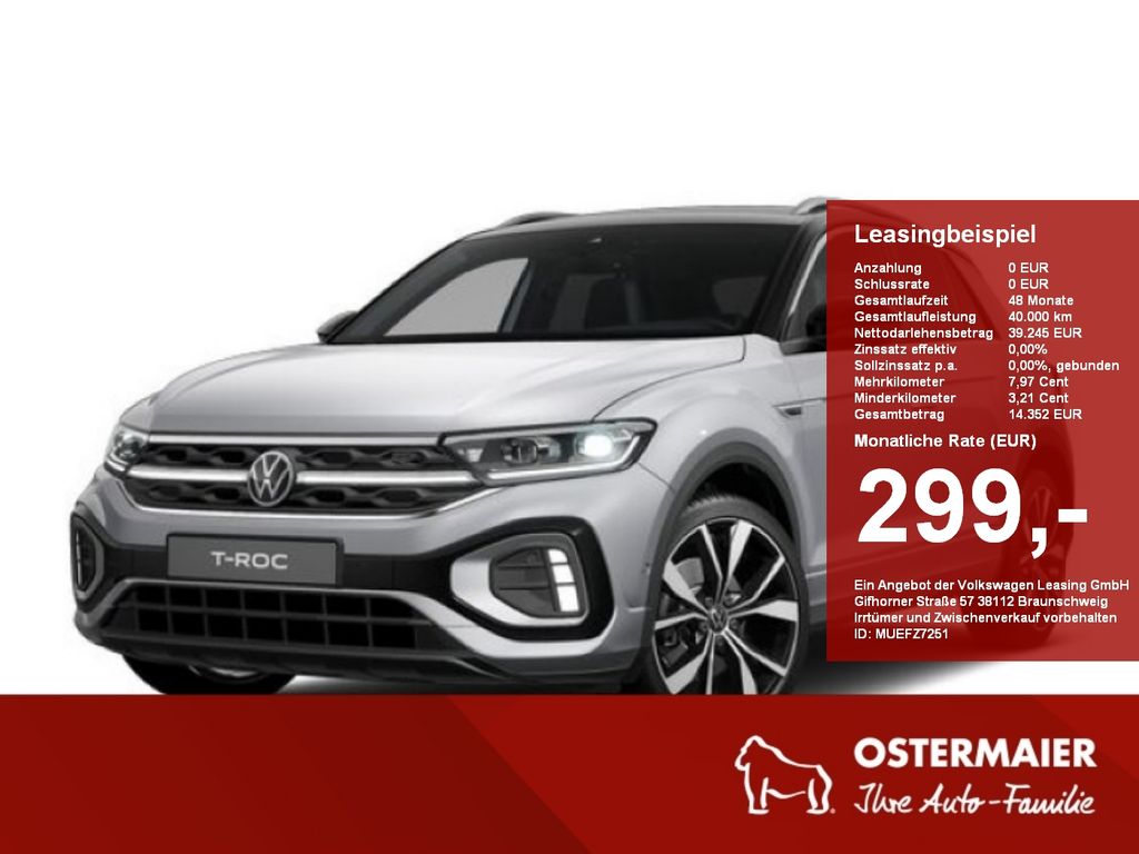 Volkswagen T-Roc R-Line 1.5TSI 150PS DSG 4J-GARANTIE,AHK,IQ