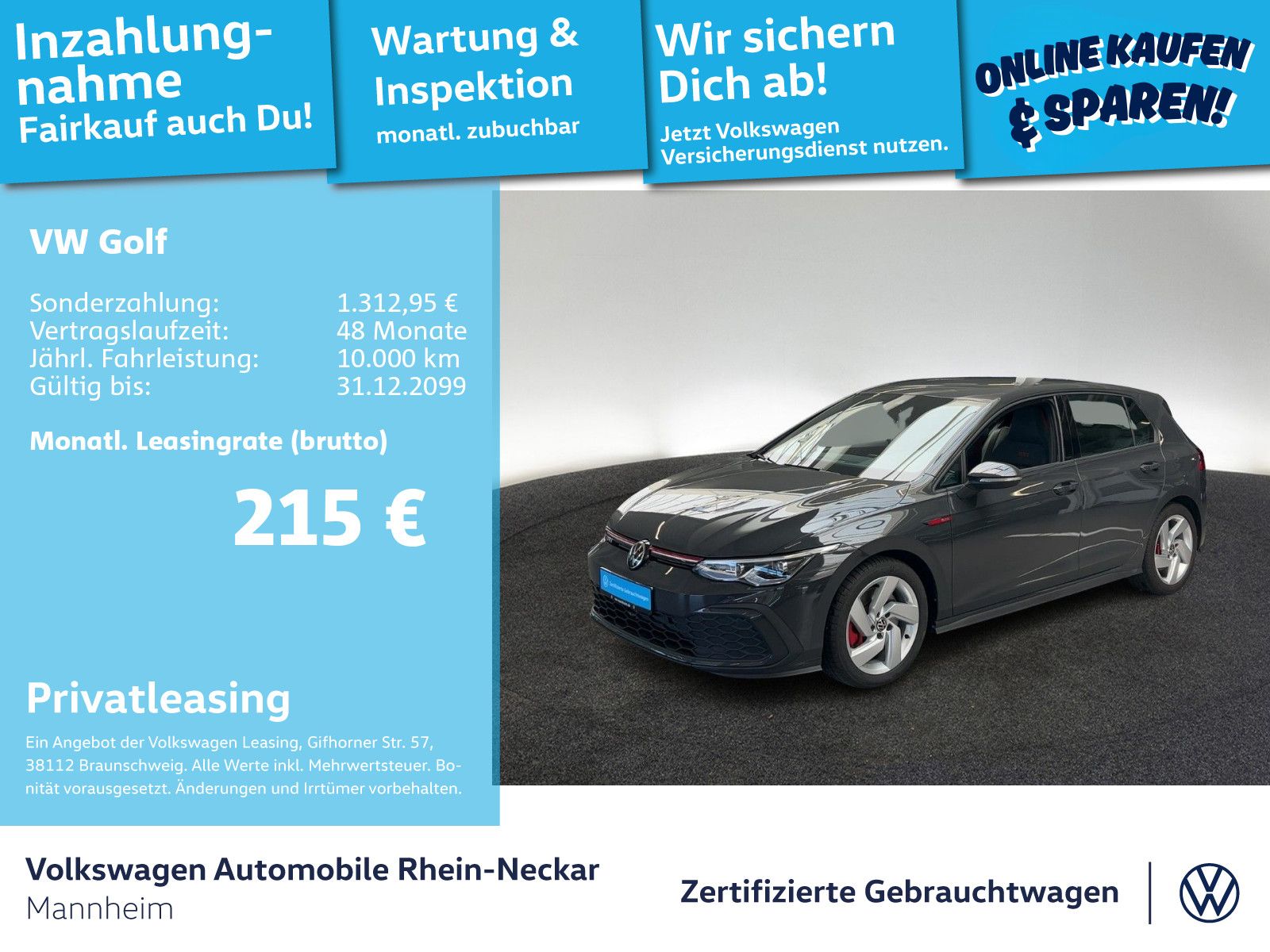Volkswagen Golf VIII 2.0 TSI GTI Navi Kamera LED uvm