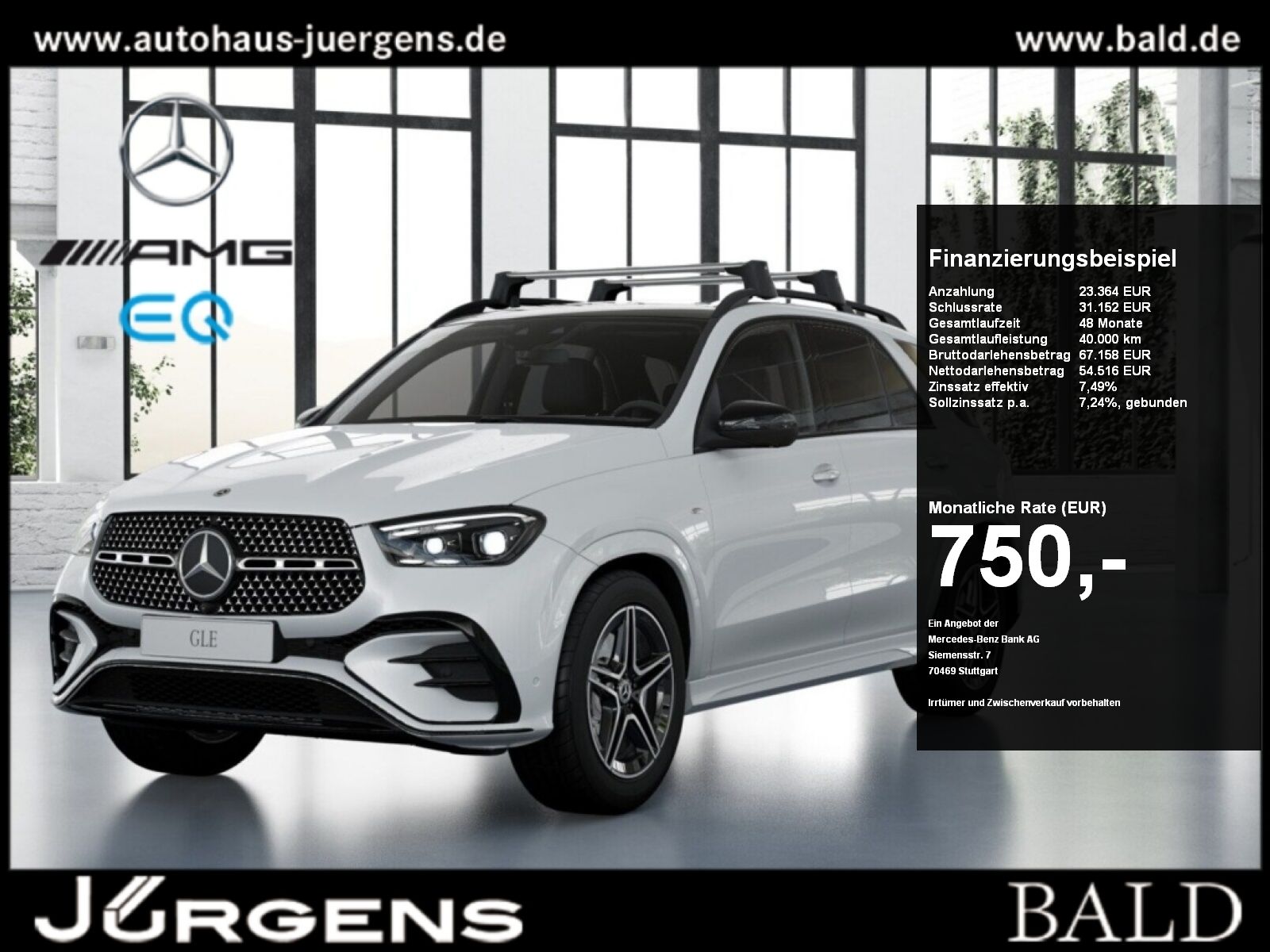 MERCEDES-BENZ GLE 350 de 4MATIC mit EQ Hybrid Technologie AMG-