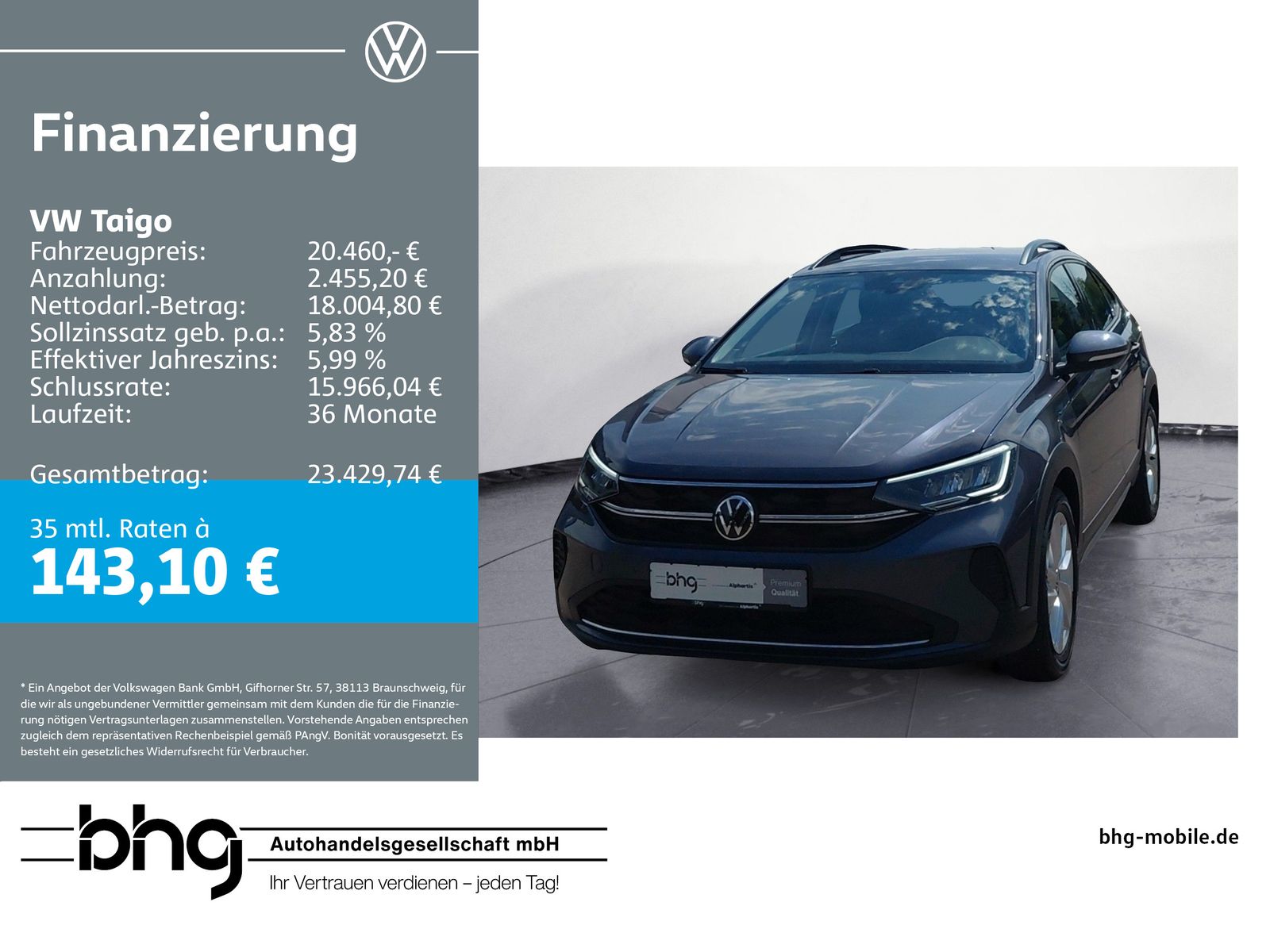 Volkswagen Taigo 1.0 TSI DSG