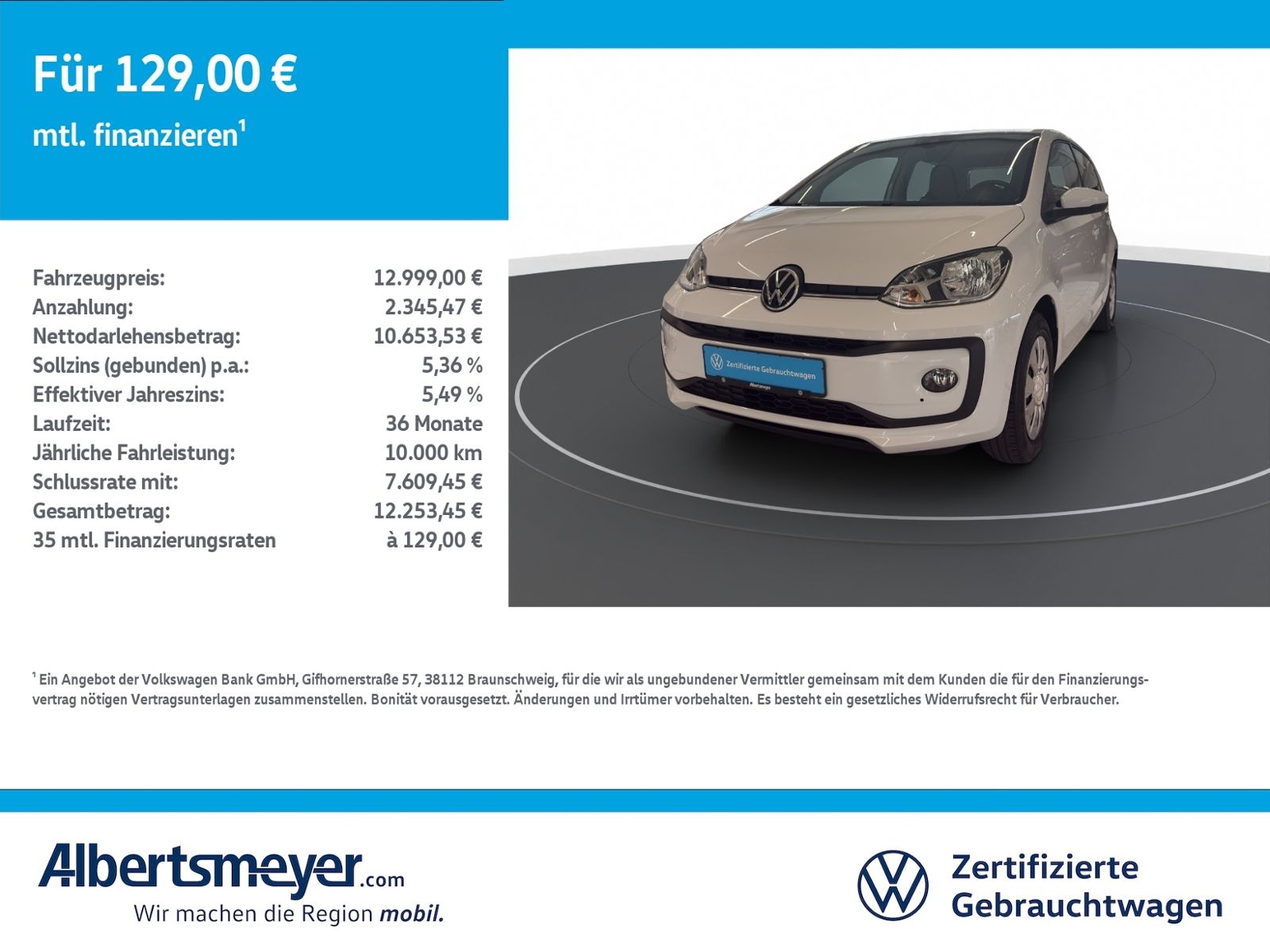 VW up! move up! 1.0 +KLIMA+KAMERA+SITZHEIZUNG+
