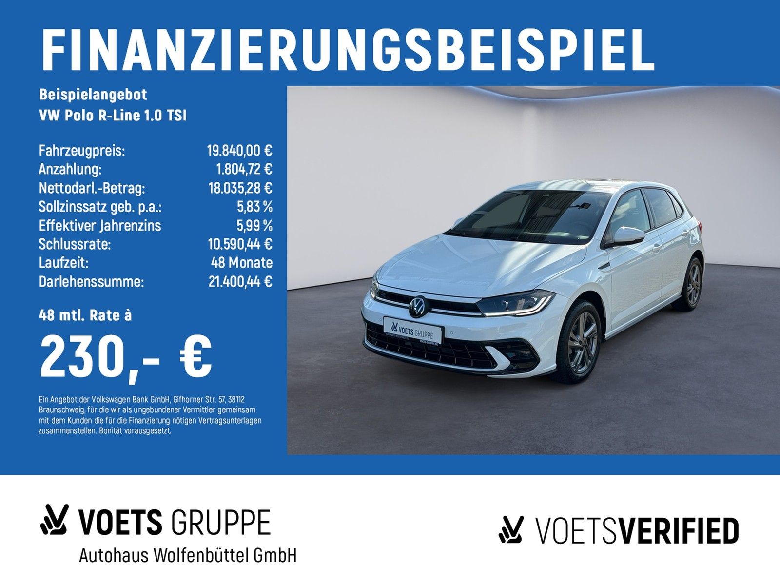 Volkswagen Polo R-Line 1.0 TSI App-Connect+PDC+SHZ