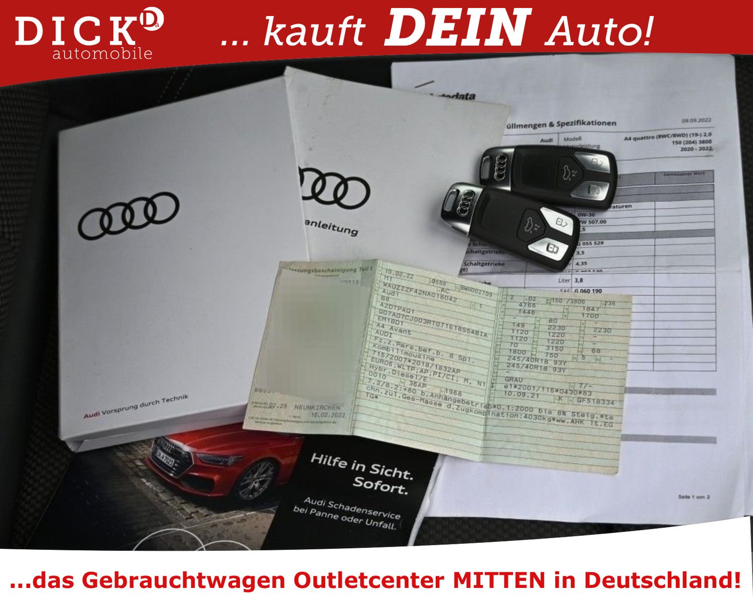 Fahrzeugabbildung Audi A4 Av 40d Quattro S Line Exter+Inter AT7