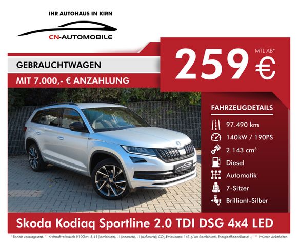 Skoda Kodiaq Sportline 2.0 TDI DSG 4x4 LED AHK 7 Seat