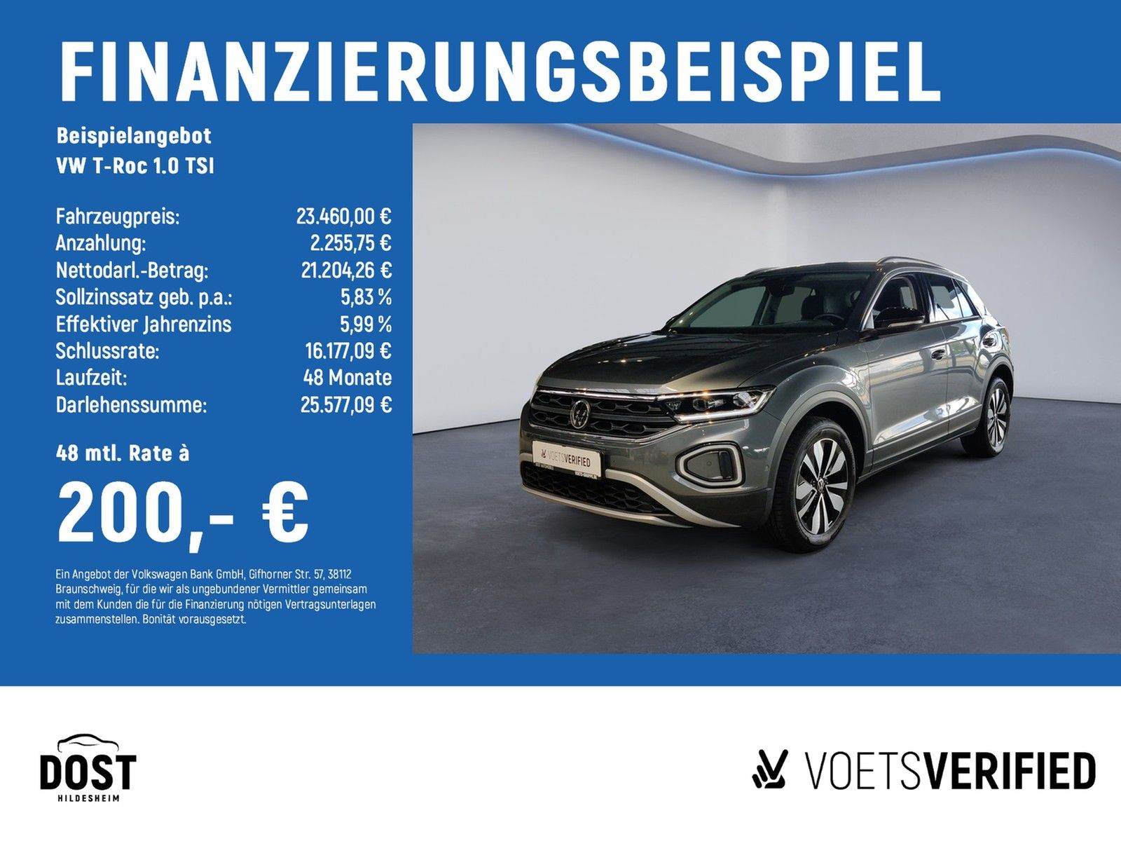 Volkswagen T-Roc 1.0 TSI Life LED+NAVI+SHZ