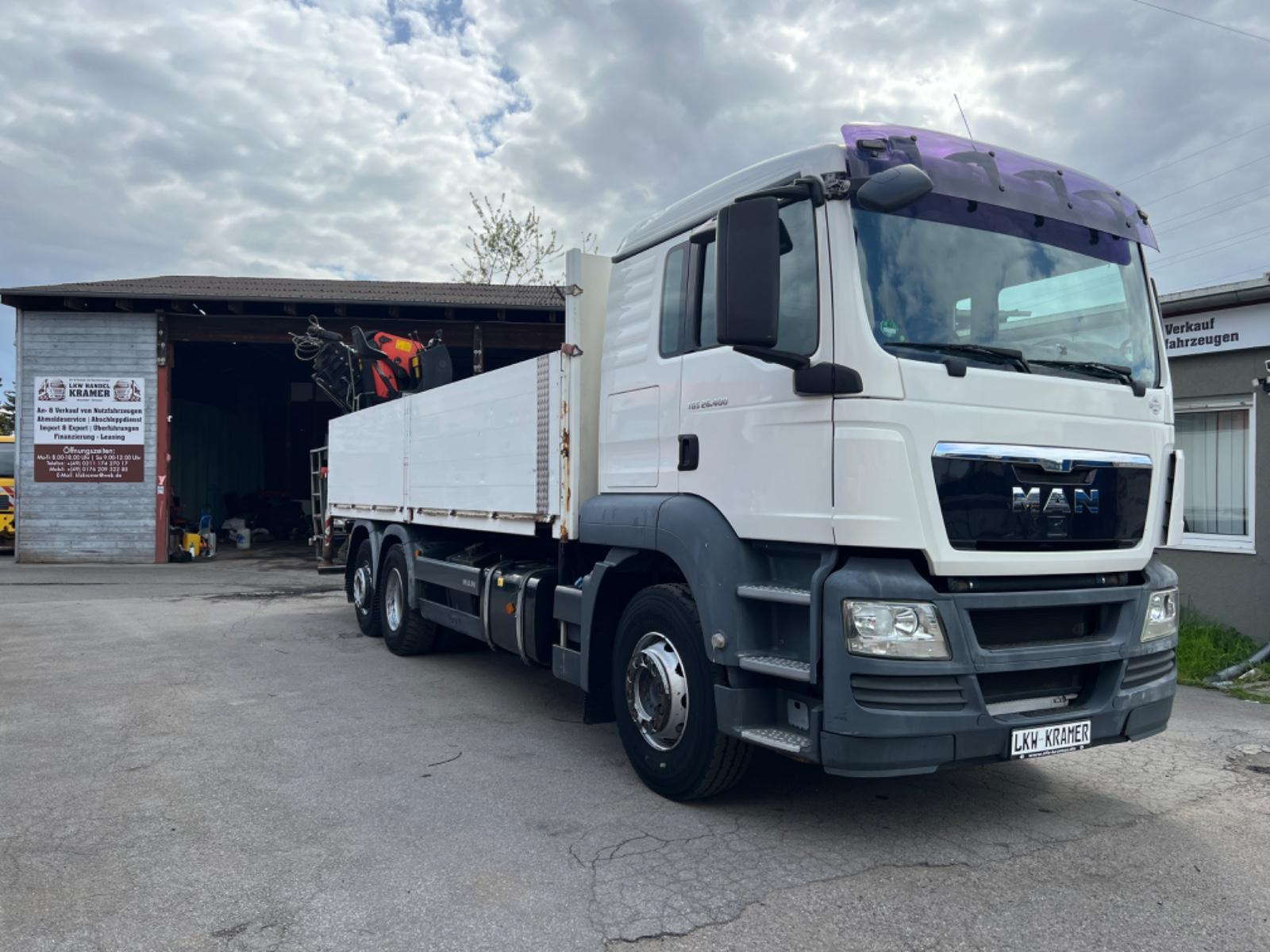 MAN TGS26.400BL Pritsche+PalfingerPK23502/7Ausschübe