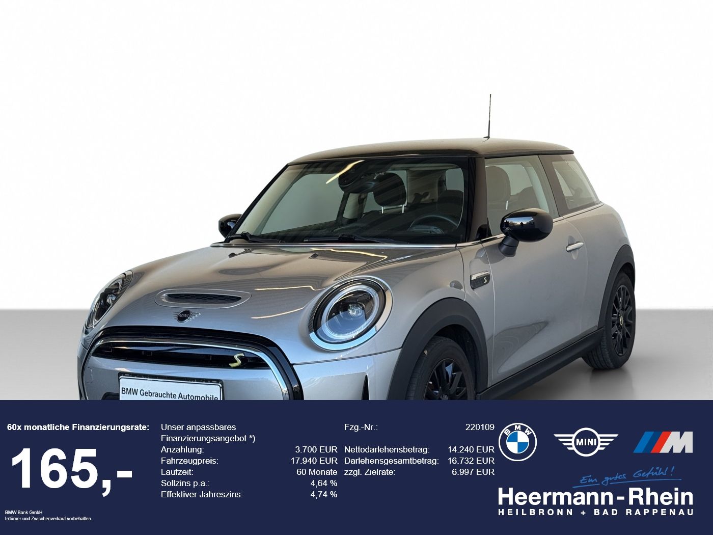 MINI Cooper SE 3-trg. Navi.LED.DriveAss.Sportsz.PDC