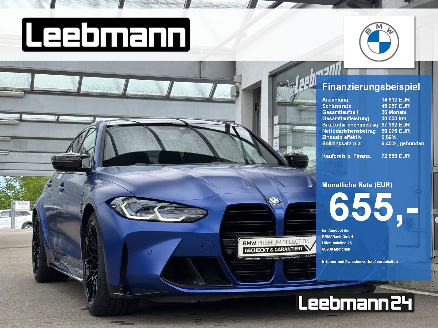 BMW M3 Competition M-Track-Paket 2. J. GARANTIE