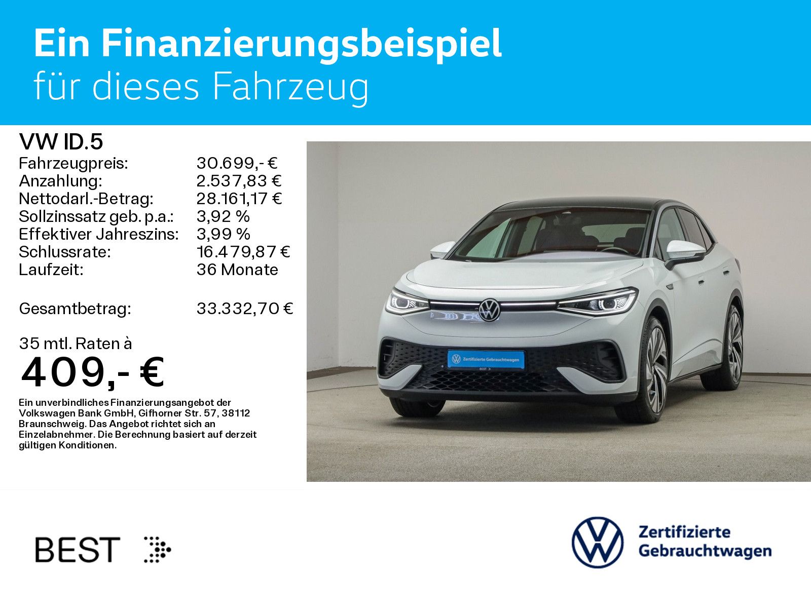 Volkswagen ID.5 Pro Performance WÄRMEPUMPE IQ.LIGHT AHK PAN foto 2
