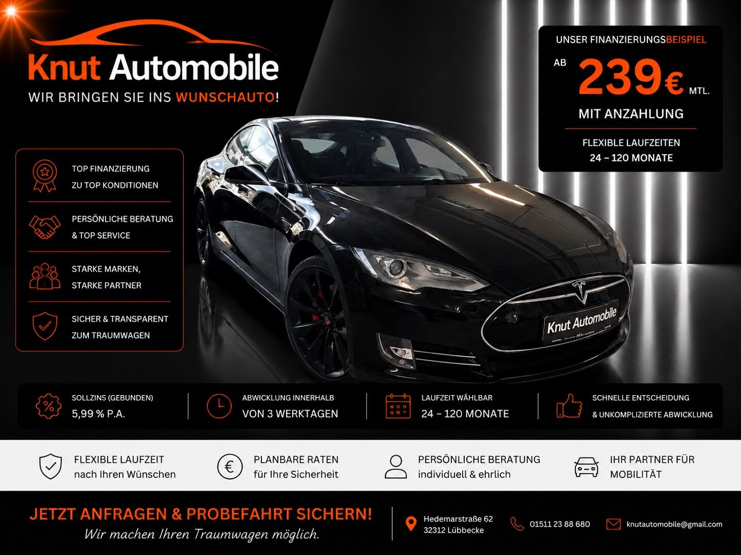 Tesla Model S P85+ *FREE CHARGE*SC01*Leder*Pano*1.Hd*
