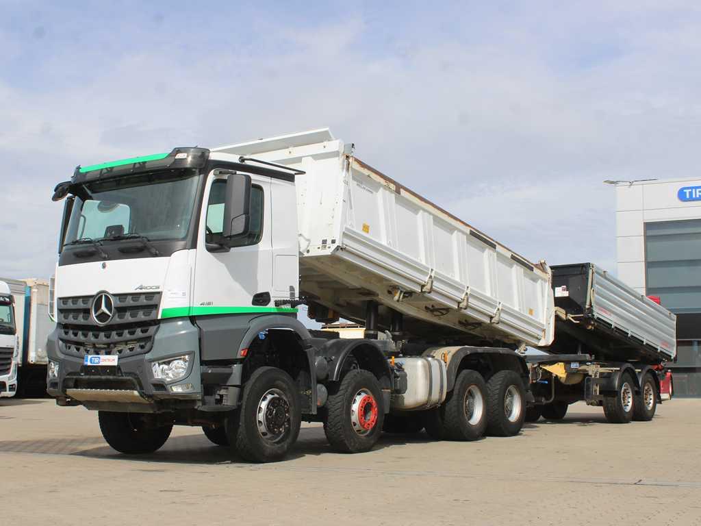 Mercedes-Benz Arocs 4151, EURO 6, 8X6, THREESIDED, 13m³  