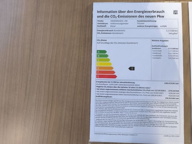 Fahrzeugabbildung Volkswagen Tiguan Elegance 2.0 TDI SCR 110 kW (150 PS) 7-Ga