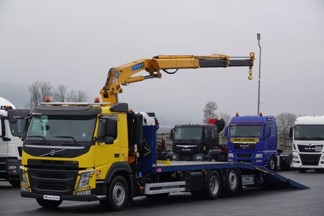 Volvo FM 410 / 6x2 / LAWETA + HDS EFFER 170 /PILOT